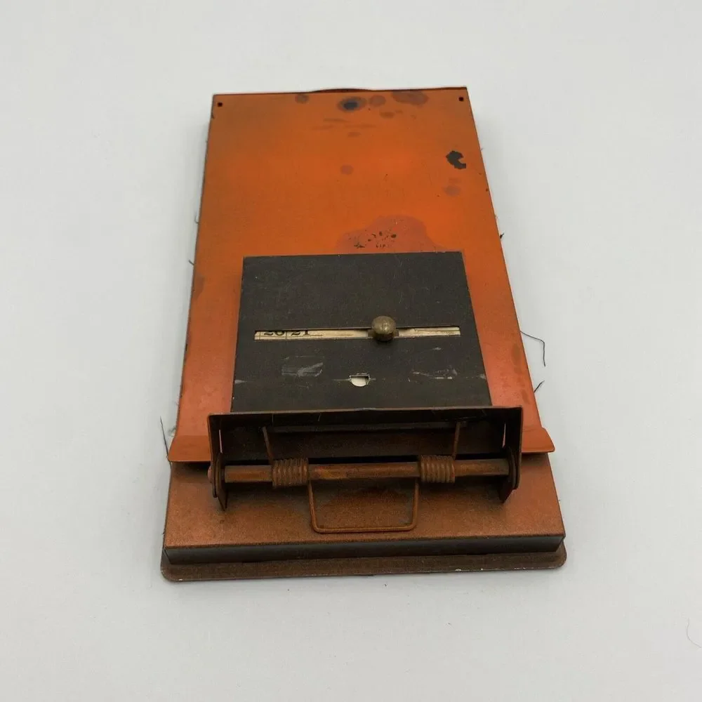 Antique JEMCO Phonedex Brass Salesman‎ Clipboard Advertising Perpetual Calendar